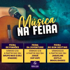 Sábado tem música nas feiras livres da cidade