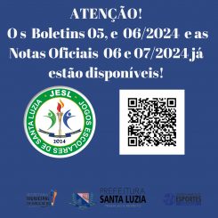 Disponível notas oficiais e boletins dos Jogos Escolares de Santa Luzia