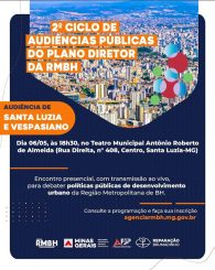 Vem aí o 2º ciclo de Audiências Públicas sobre a atualização do Plano Diretor da RMBH