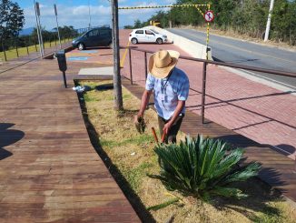 Recuperandos da APAC realizam serviços de manutenção no Mirante Alto das Maravilhas através do Programa “Adote o Verde”