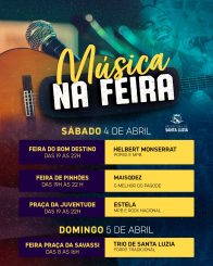 Fim de semana com várias atrações musicais nas feiras da cidade