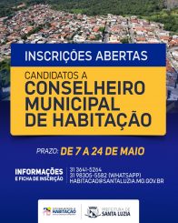 Abertas inscrições para conselheiro municipal de habitação