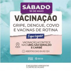Duas UBSs estarão de plantão no sábado para vacinar a população