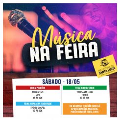 Atrações musicais nas feiras livres da cidade no sábado