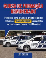 Prefeitura envia à Câmara projeto de Lei que estabelece “auxílio formação” a candidatos do concurso da GCM