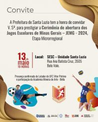 Cerimônia de abertura da Etapa Microrregional do JEMG