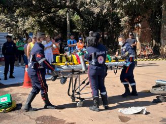 Prefeitura realiza simulado educativo de acidente sobre via férrea