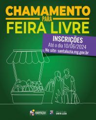 Inscrições abertas para expositores nas feiras livres municipais