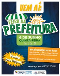 Feira livre na porta da Prefeitura será na próxima quinta-feira