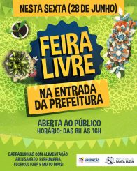 Feira Livre Municipal será realizada nesta sexta-feira na entrada da Prefeitura