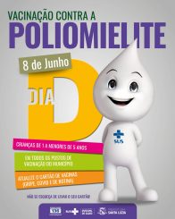 Este sábado é o DIA D da vacinação contra a poliomielite