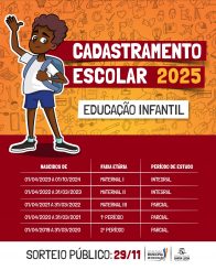 Abertas as inscrições para o Cadastramento Escolar na Rede Municipal de Ensino