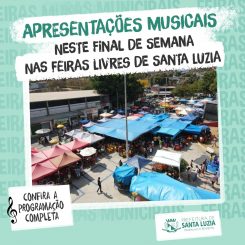 Apresentações musicais neste final de semana nas feiras livres de Santa Luzia