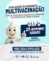Santa Luzia terá todas as UBSs abertas neste sábado para o “Dia D” de multivacinação