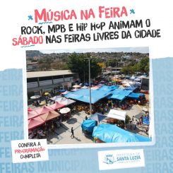 Rock, MPB e hip hop animam o sábado nas feiras livres da cidade