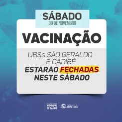 UBSs não abrirão neste sábado