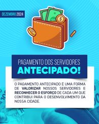 Prefeitura antecipa pagamento de dezembro dos servidores
