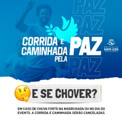 Atenção participantes da Corrida e Caminhada pela Paz !