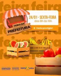 Feirinha livre na porta da prefeitura terá edições nos dias 24 e 31 de janeiro