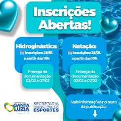 Abertas inscrições para aulas de hidroginástica e natação no programa Esporte para Todos
