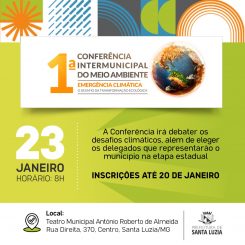 Santa Luzia sedia primeira Conferência Intermunicipal de Meio Ambiente