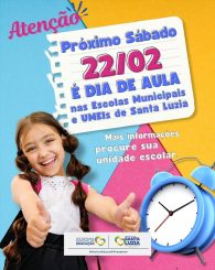 Atenção, comunidades escolares de Santa Luzia!