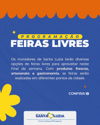 Confira a programação das feiras livres deste final de semana em Santa Luzia