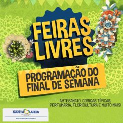 Santa Luzia tem fim de semana repleto de feiras. Participe!