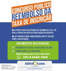 Prefeitura abre pedido de reembolso para inscritos no Concurso Público 01/2024