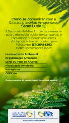 Saiba como se comunicar com a Secretaria de Meio Ambiente de Santa Luzia
