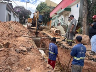 Obras na Rua Santa Rita avançam e via será liberada em breve