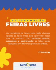 Fim de semana de feiras livres em Santa Luzia