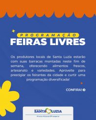 Fim de semana tem feiras livres e música em Santa Luzia
