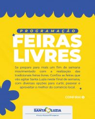 Confira a programação das feiras livres deste final de semana