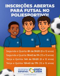 Inscrições Abertas para FUTSAL no Ginásio Poliesportivo!