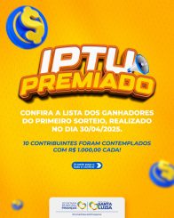 1º Sorteio do IPTU Premiado 2025 foi realizado com sucesso no dia 30/04!