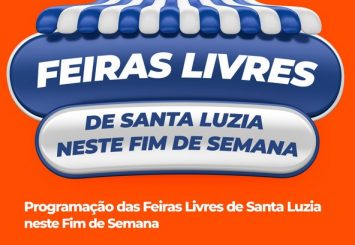 Programação das Feiras Livres de Santa Luzia neste Fim de Semana