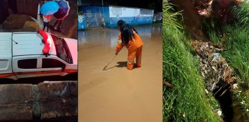 Defesa Civil atua após fortes chuvas nos conjuntos Palmital e Cristina